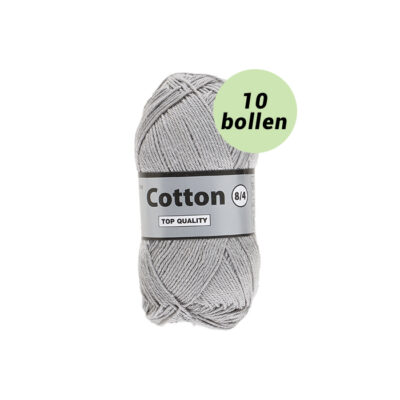 Lammy Cotton 8/4 grijs 038 katoen garen - 10 bollen