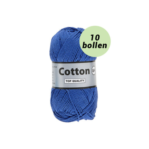 Lammy Cotton 8/4 blauw 039 katoen garen - 10 bollen