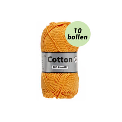 Lammy Cotton 8/4 oranje 041 katoen garen - 10 bollen