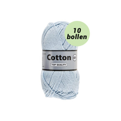 Lammy Cotton 8/4 licht blauw 050 katoen garen - 10 bollen