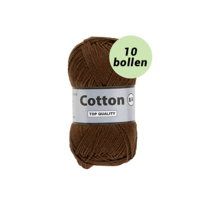 Lammy Cotton 8/4 bruin 112 katoen garen - 10 bollen