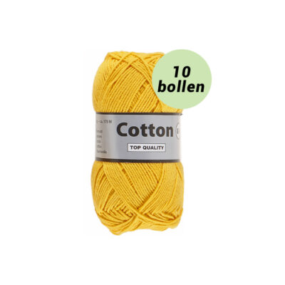 Lammy Cotton 8/4 donker geel 372 katoen garen - 10 bollen