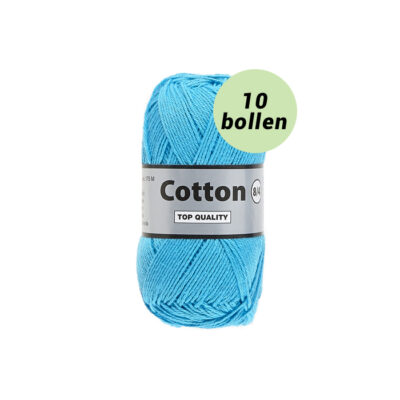 Lammy Cotton 8/4 turkoois 838 katoen garen - 10 bollen