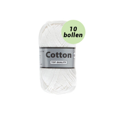 Lammy Cotton 8/4 ivoor 844 katoen garen - 10 bollen