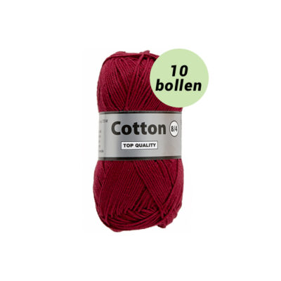 Lammy Cotton 8/4 bordeaux 848 katoen garen - 10 bollen
