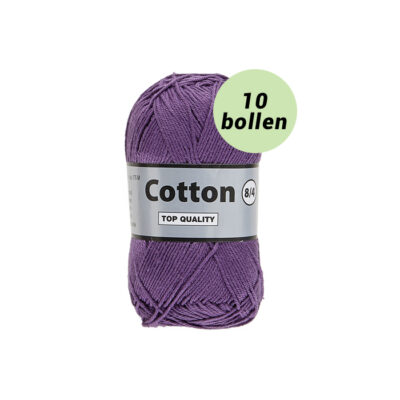 Lammy Cotton 8/4 paars 849 katoen garen - 10 bollen