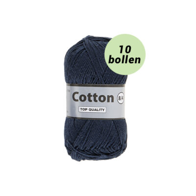 Lammy Cotton 8/4 donker blauw 892 katoen garen - 10 bollen
