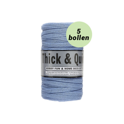 Thick and quick blauw 011 katoen garen - 5 bollen