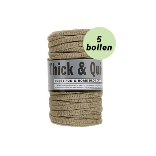 Thick and quick licht zand 074 katoen garen - 5 bollen