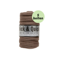 Thick and quick midden bruin 098 katoen garen - 5 bollen