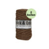 Thick and quick donker bruin 112 katoen garen - 5 bollen