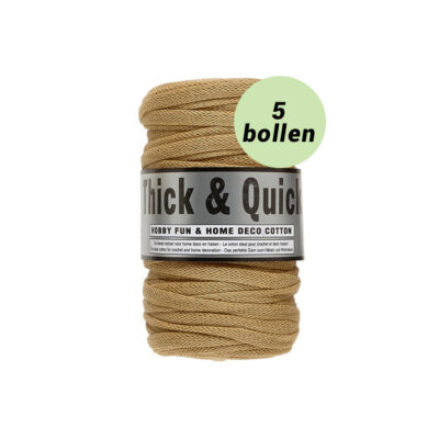 Thick and quick zand 520 katoen garen - 5 bollen
