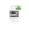 Coton 5 wit 005 katoen garen - 10 bollen
