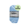 Coton 5 licht blauw 011 katoen garen - 10 bollen