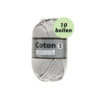 Coton 5 grijs 038 katoen garen - 10 bollen