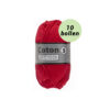 Coton 5 rood 043 katoen garen - 10 bollen