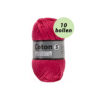 Coton 5 fuchsia 312 katoen garen - 10 bollen