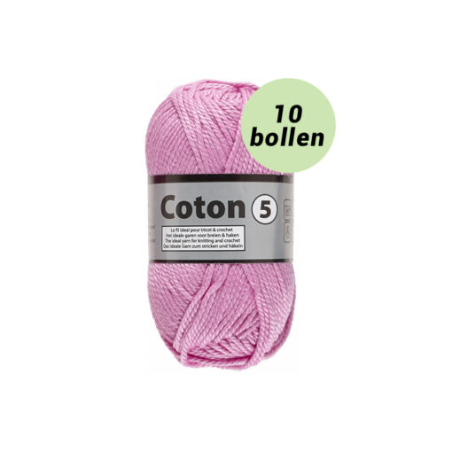 Coton 5 vintage roze 710 katoen garen - 10 bollen