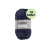 Coton 5 donker blauw 890 katoen garen - 10 bollen