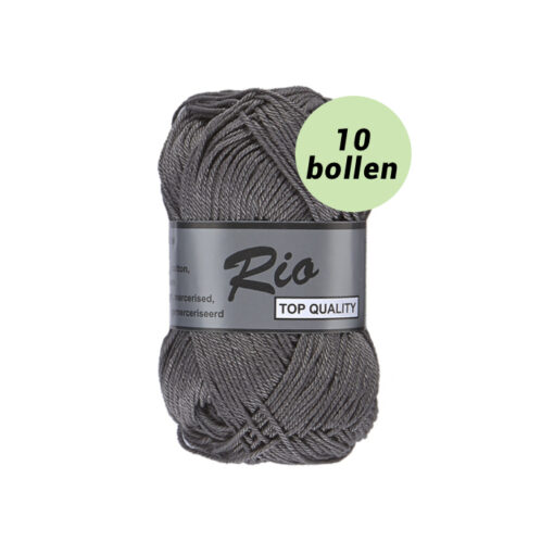 Rio donker grijs 002 katoen garen - 10bollen