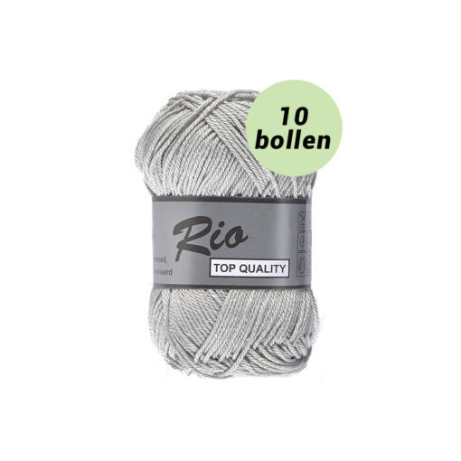Rio licht grijs 003 katoen garen - 10bollen