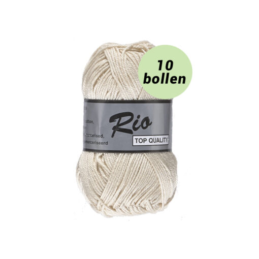 Rio licht beige 016 katoen garen - 10bollen