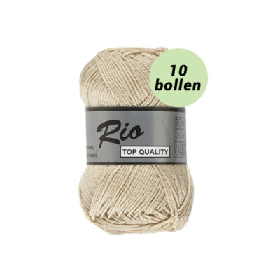 Rio licht beige 017 katoen garen - 10 bollen
