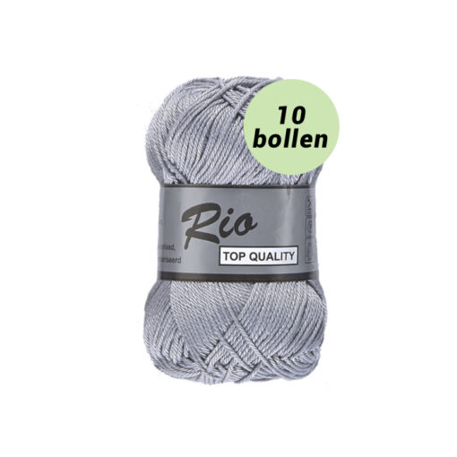Rio zilver grijs 038 katoen garen - 10bollen