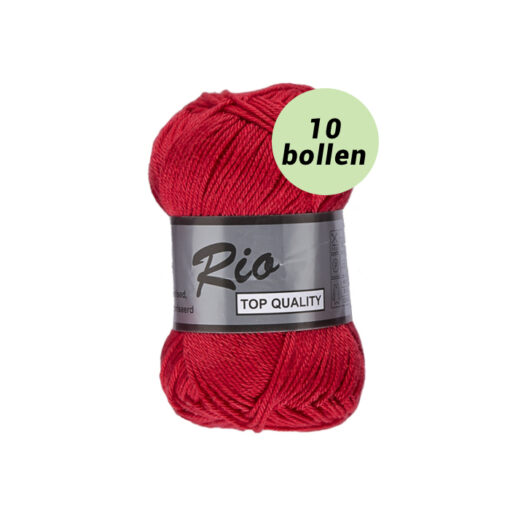 Rio rood 043 katoen garen - 10bollen
