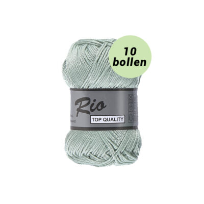 Rio mint groen 062 katoen garen - 10 bollen