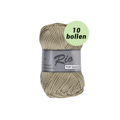 Rio groen bruin 074 katoen garen - 10 bollen