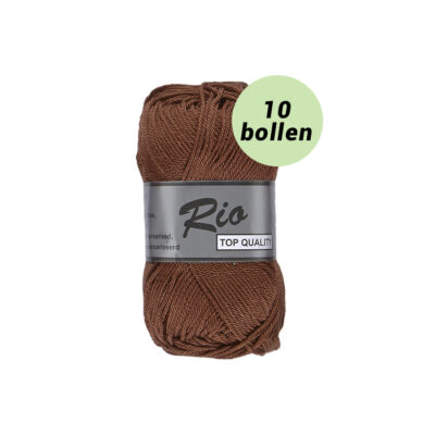 Rio bruin 110 katoen garen - 10 bollen