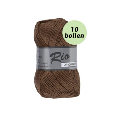 Rio donker bruin 112 katoen garen - 10 bollen