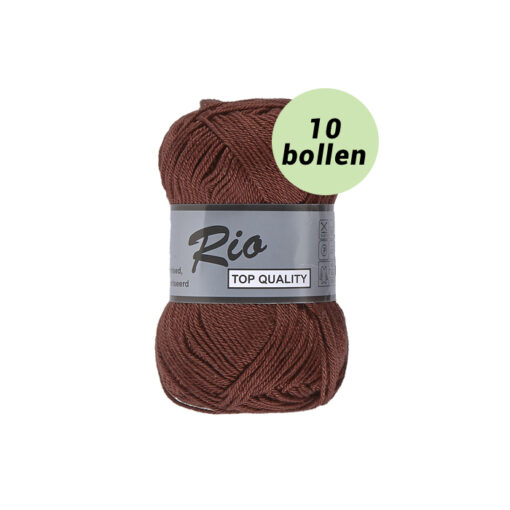 Rio chocolade bruin 114 katoen garen - 10bollen