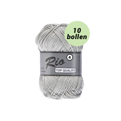 Rio 4 licht grijs 003 katoen garen - 10 bollen