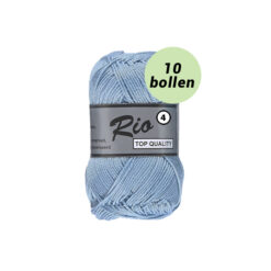 Rio 4 licht blauw 011 katoen garen - 10 bollen