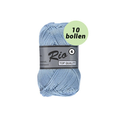 Rio 4 licht blauw 011 katoen garen - 10 bollen