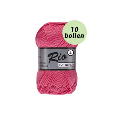Rio 4 fel roze 020 katoen garen - 10 bollen