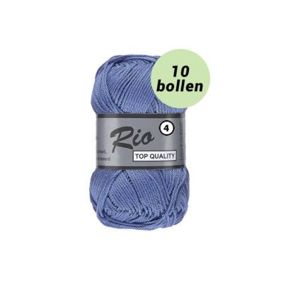 Rio 4 paars blauw 022 katoen garen - 10 bollen