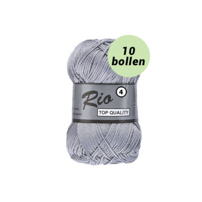 Rio 4 grijs 038 katoen garen - 10 bollen