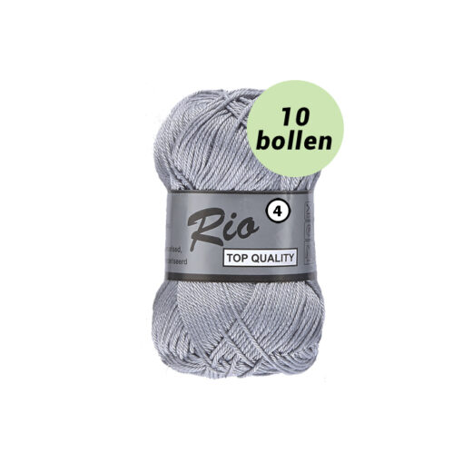 Rio 4 grijs 038 katoen garen - 10 bollen