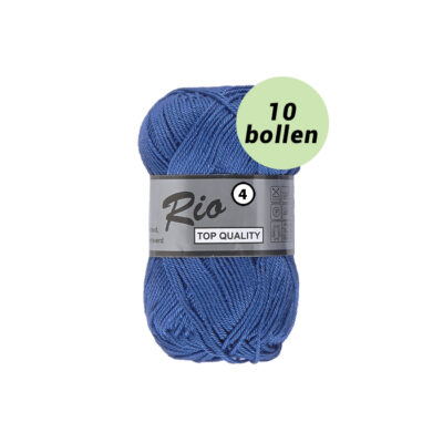 Rio 4 blauw 039 katoen garen - 10 bollen