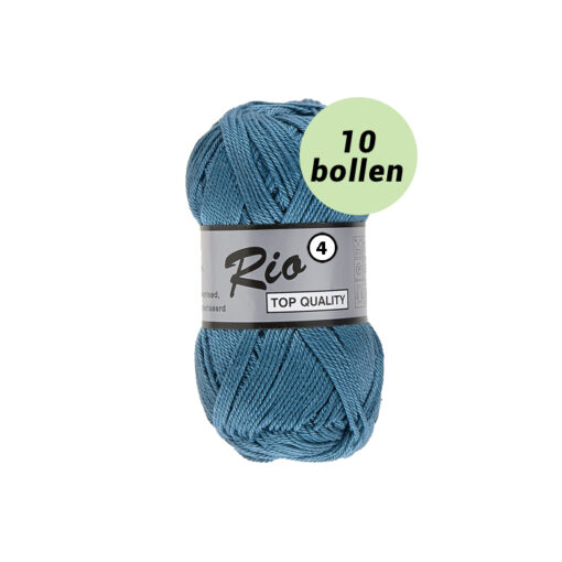 Rio 4 blauw 457 katoen garen - 10 bollen
