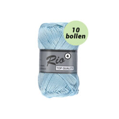 Rio 4 licht blauw 459 katoen garen - 10 bollen