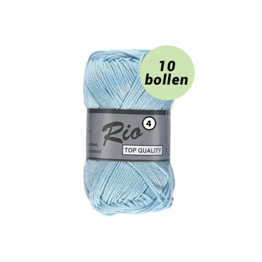 Rio 4 licht blauw 459 katoen garen - 10 bollen