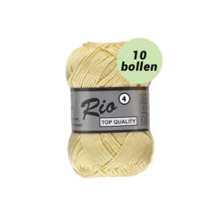 Rio 4 zacht geel 510 katoen garen - 10 bollen