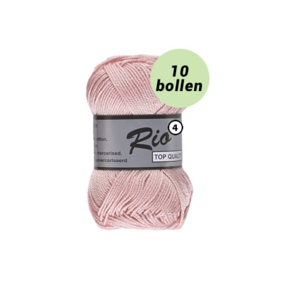 Rio 4 licht roze 708 katoen garen - 10 bollen