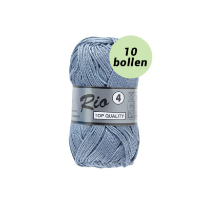 Rio 4 blauw grijs 839 katoen garen - 10 bollen