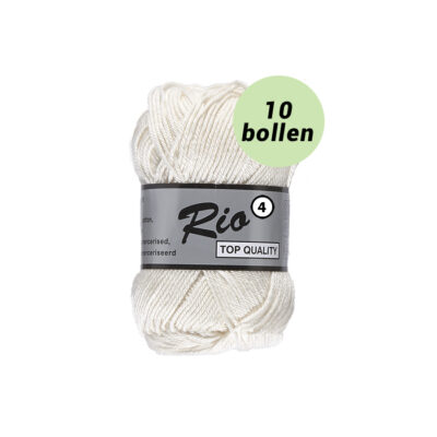 Rio 4 ivoor 844 katoen garen - 10 bollen