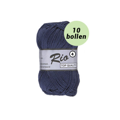 Rio 4 donker blauw 892 katoen garen - 10 bollen